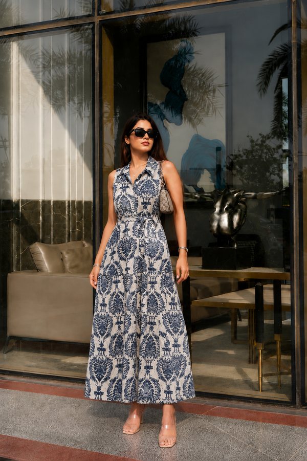 Female Printed Rayon Fit & Flare Dress