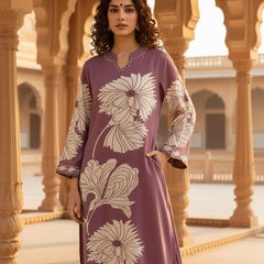 Rich Grape Purple Cotton Kurta Set with Refined Comfort