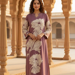 Rich Grape Purple Cotton Kurta Set with Refined Comfort