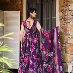 Women Ethnic Motifs Printed Tiered Anarkali Kurta Set