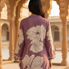 Rich Grape Purple Cotton Kurta Set with Refined Comfort