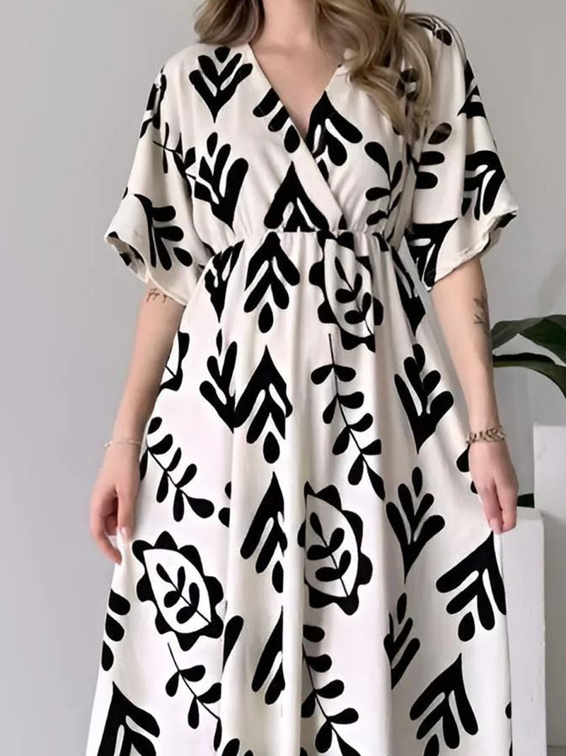 MANOJAVA Women White Cotton Fit & Flare Dress