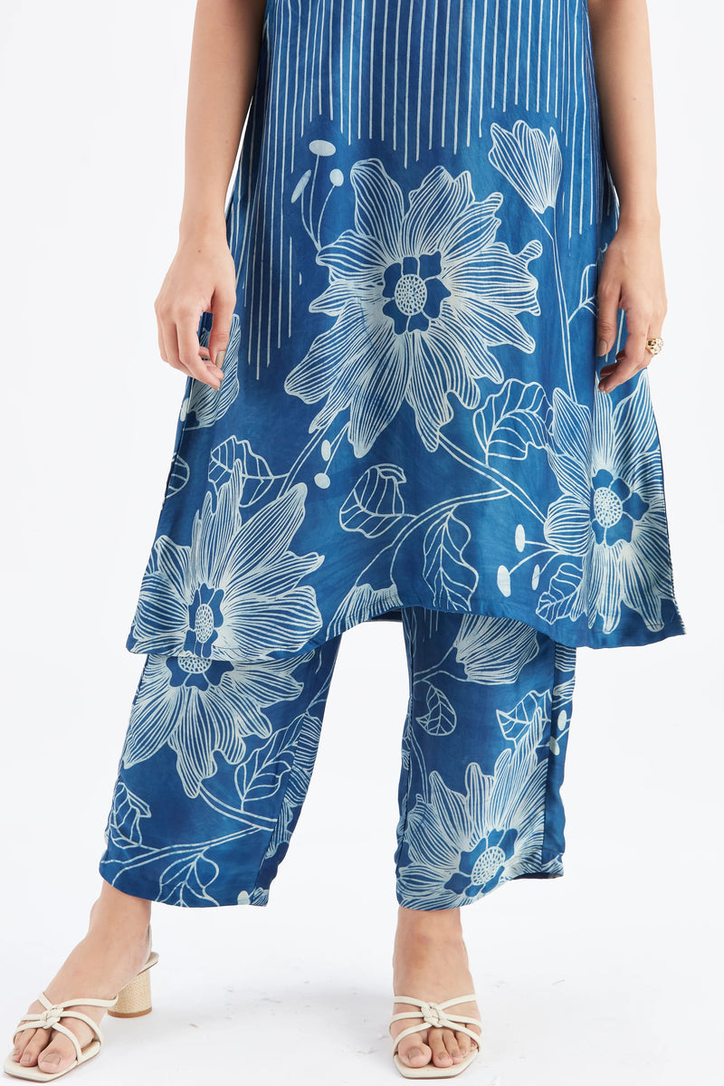 Women Blue Viscose Rayon Kurta Set for Daily & Casual Wear