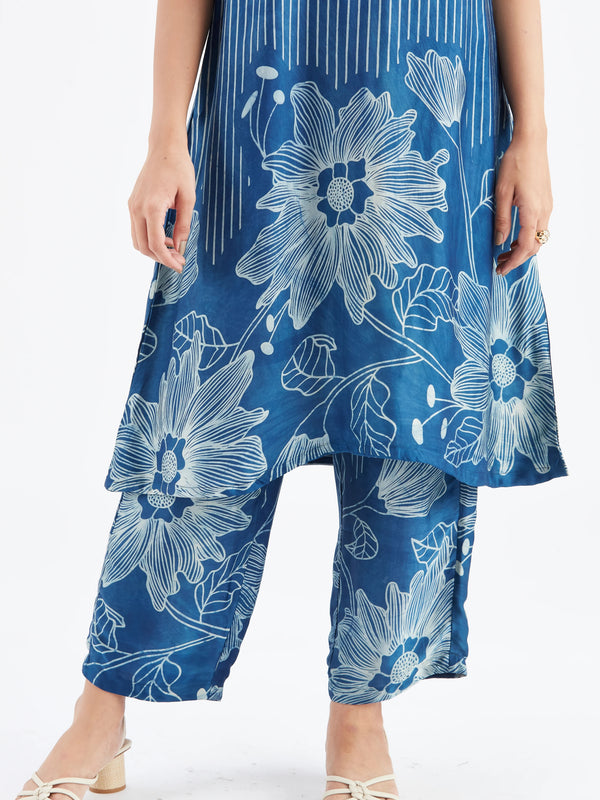 Women Blue Viscose Rayon Kurta Set for Daily & Casual Wear