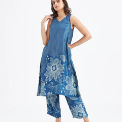 Women Blue Viscose Rayon Kurta Set for Daily & Casual Wear