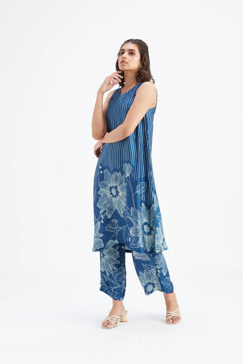 Women Blue Viscose Rayon Kurta Set for Daily & Casual Wear