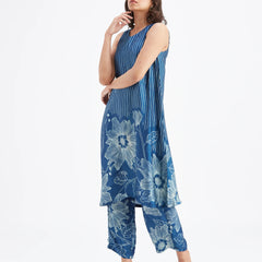 Women Blue Viscose Rayon Kurta Set for Daily & Casual Wear