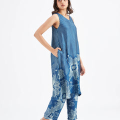 Women Blue Viscose Rayon Kurta Set for Daily & Casual Wear