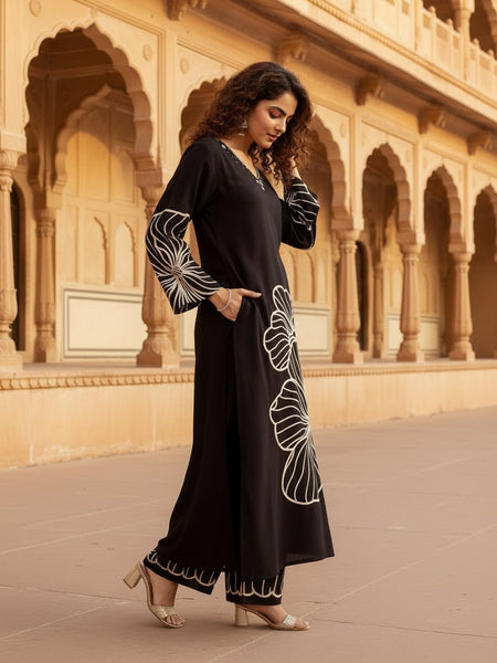 Women’s Black Kurta Set
