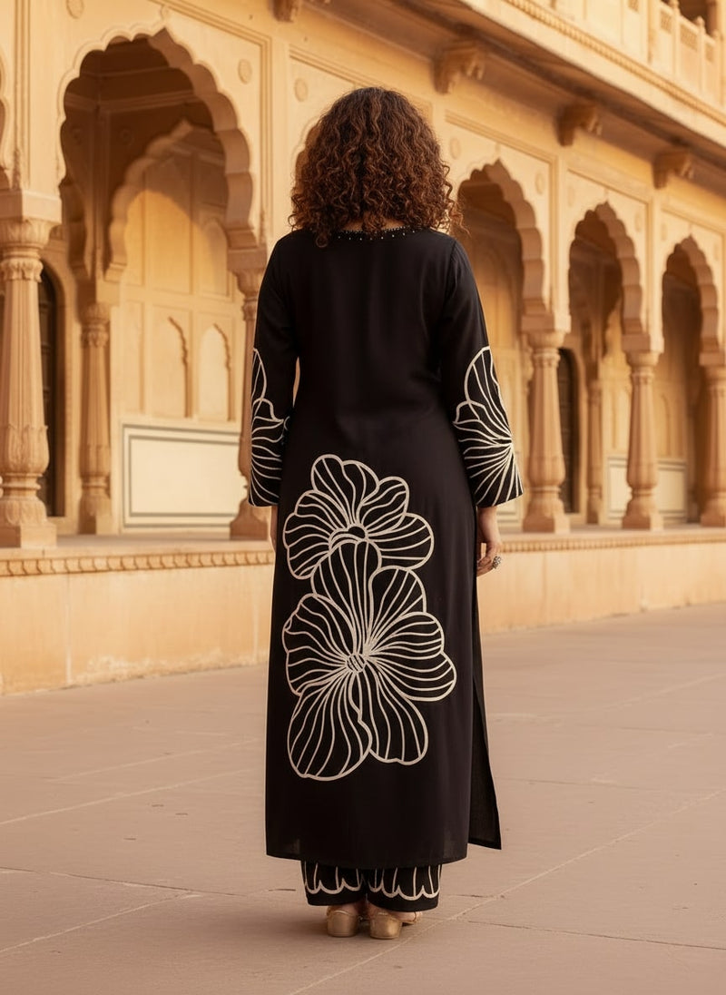 Women’s Black Kurta Set
