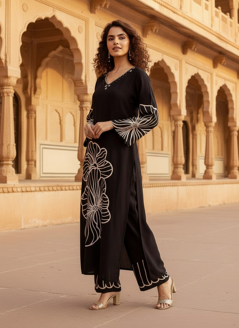 Women’s Black Kurta Set