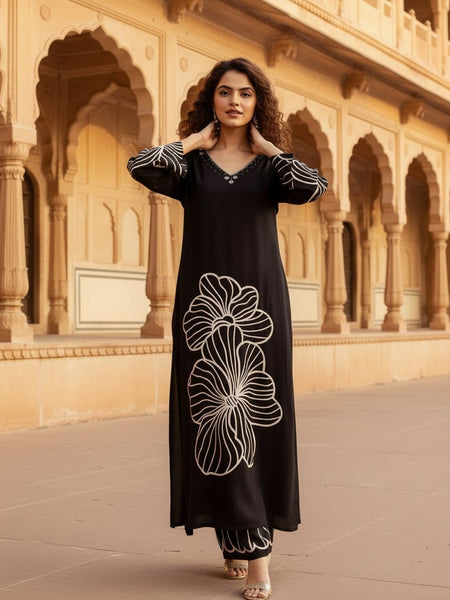 Women’s Black Kurta Set