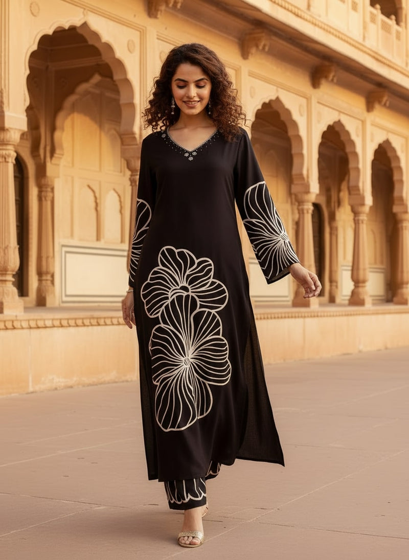 Women’s Black Kurta Set