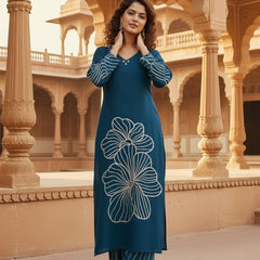 Women’s Blue Kurta Set