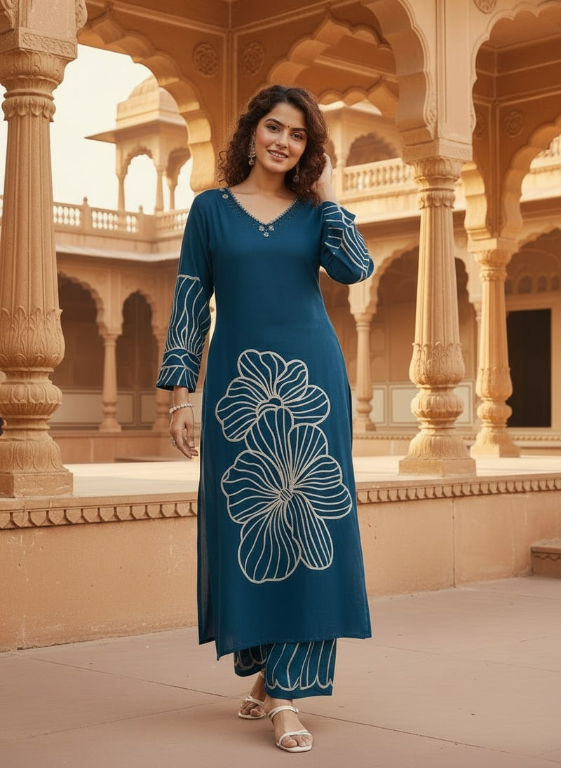 Women’s Blue Kurta Set