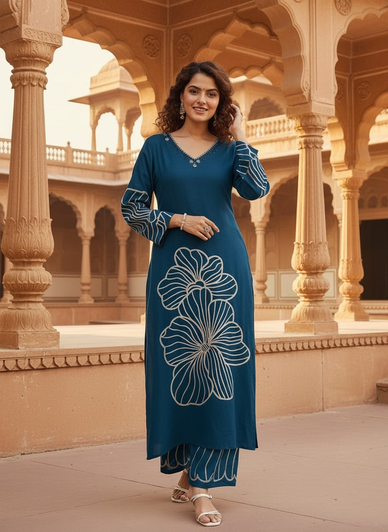 Women’s Blue Kurta Set
