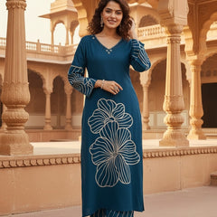 Women’s Blue Kurta Set