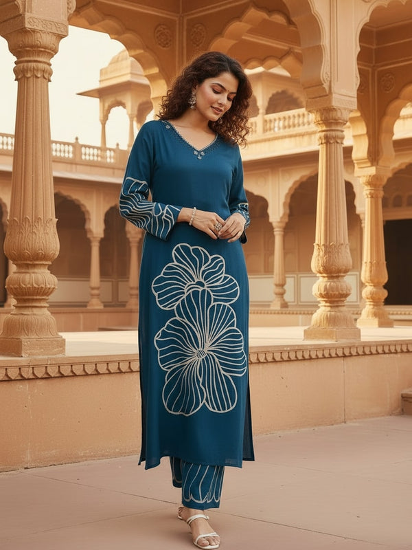 Women’s Blue Kurta Set