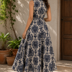 Female Printed Rayon Fit & Flare Dress