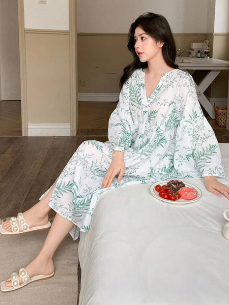 Women White Printed Midi Dress Sitting