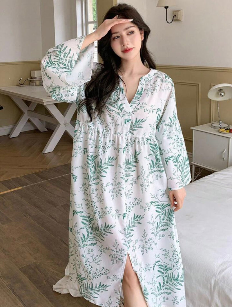 Women White Printed Midi Dress Front