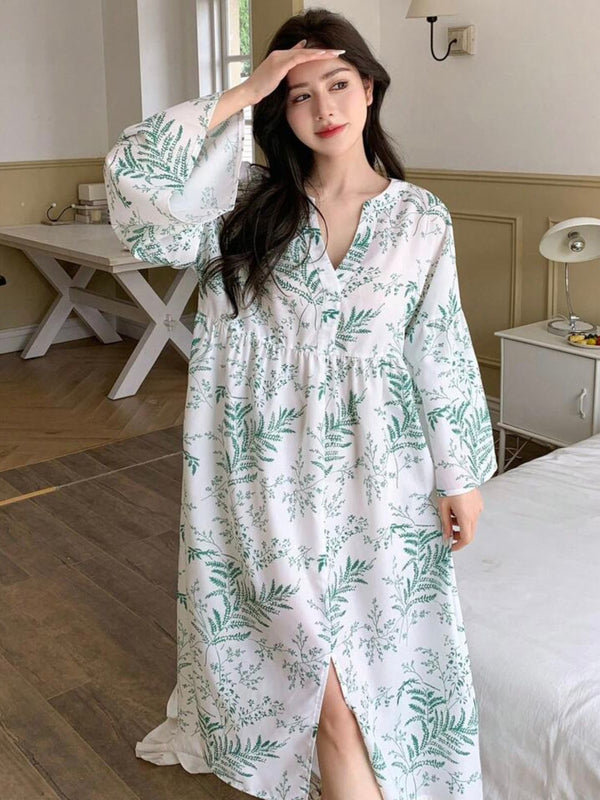 Women White Printed Midi Dress Front