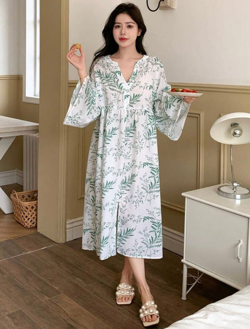 Women White Printed Midi Dress 