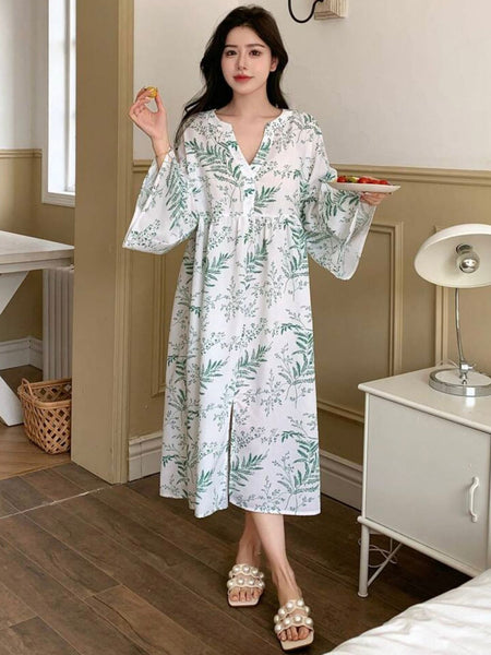 Women White Printed Midi Dress 