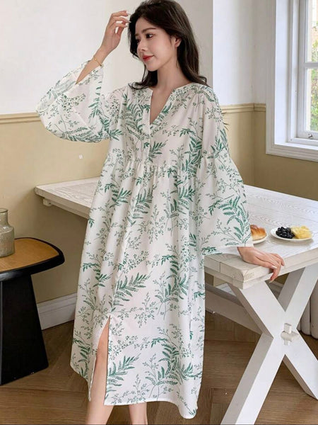 Women White Printed Midi Dress Image