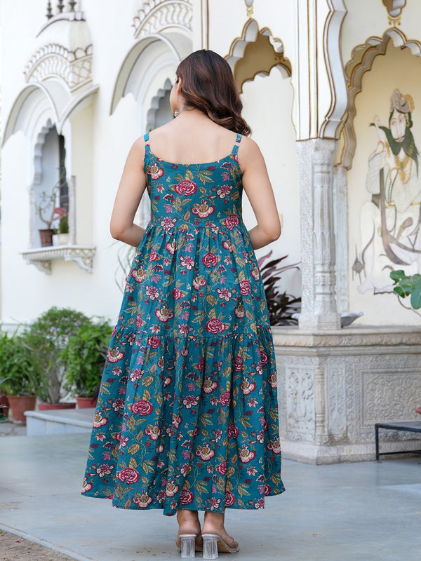 MANOJAVA Women Multicolor Rayon Fit & Flare Dress