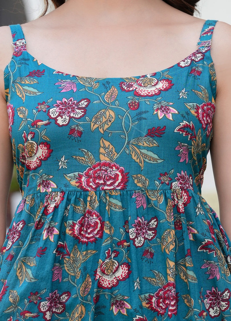 MANOJAVA Women Multicolor Rayon Fit & Flare Dress