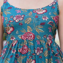 MANOJAVA Women Multicolor Rayon Fit & Flare Dress