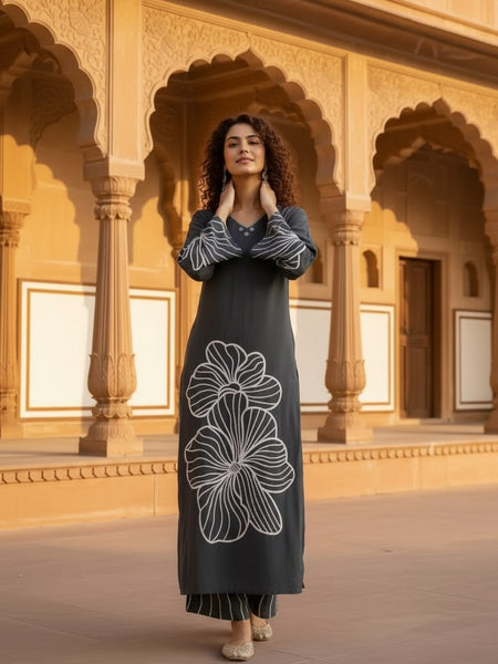 Women’s Grey Kurta Set