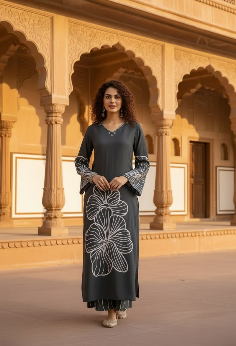 Women’s Grey Kurta Set