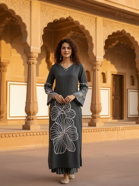 Women’s Grey Kurta Set