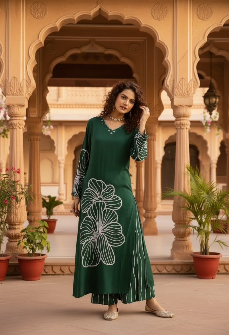 Women’s Green Kurta Set