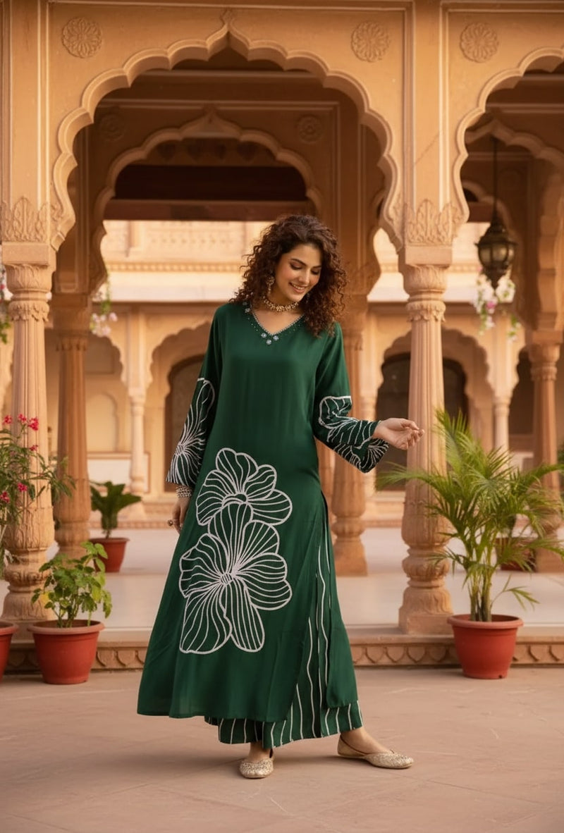 Women’s Green Kurta Set