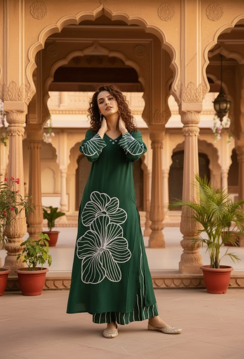 Women’s Green Kurta Set