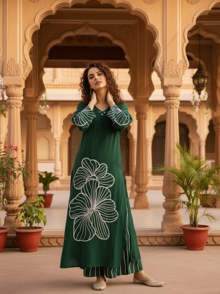 Women’s Green Kurta Set