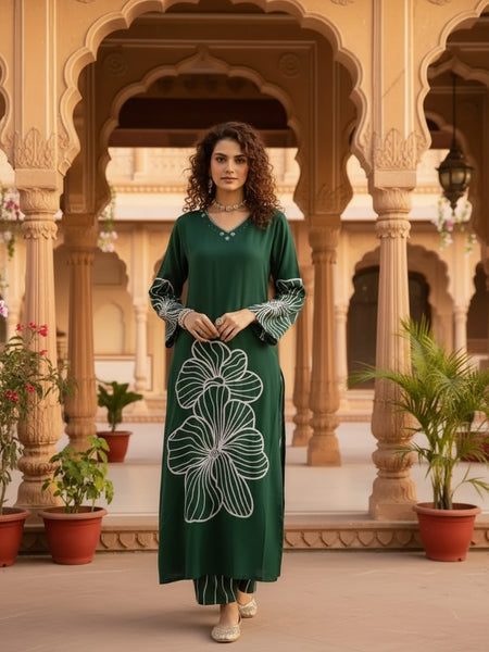 Women’s Green Kurta Set