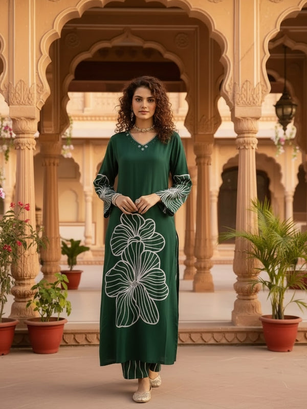 Women’s Green Kurta Set