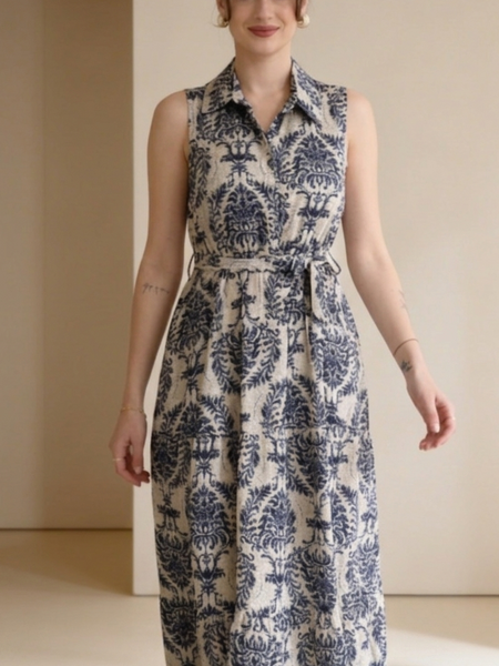 Female Printed Rayon Fit & Flare Dress