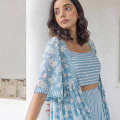 Women Sky Printed Co-ord Set 