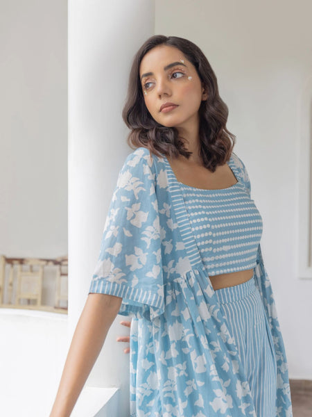 Women Sky Printed Co-ord Set 