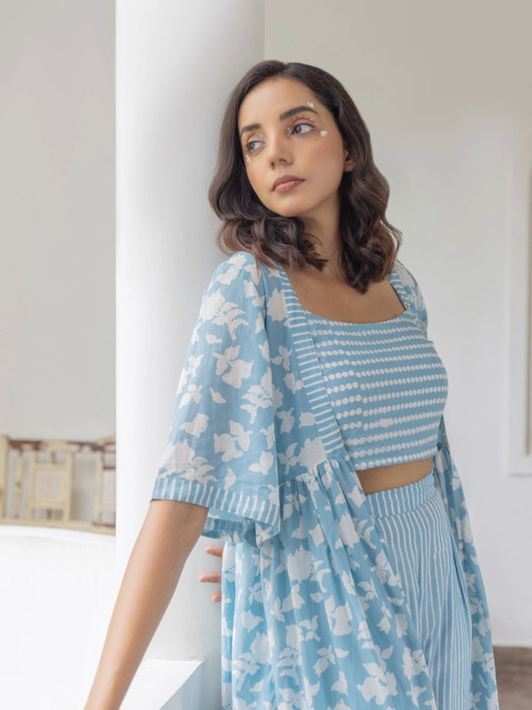 Women Sky Printed Co-ord Set 