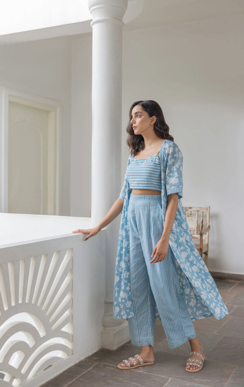 Women Sky Printed Co-ord Set side