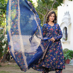 Women Ethnic Motifs Printed Tiered Anarkali Kurta Set