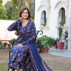 Women Ethnic Motifs Printed Tiered Anarkali Kurta Set