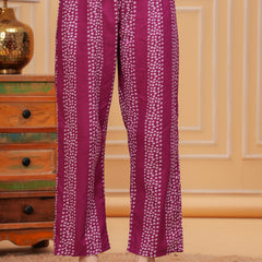 Purple Cotton Anarkali Kurta Set – Elegant & Comfortable Ethnic Wear