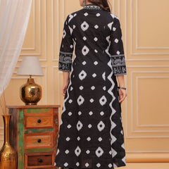 Black Cotton Anarkali Kurta Set – Elegant & Comfortable Ethnic Wear